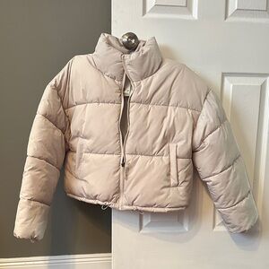 H&M Women's Cream Puffer Jacket